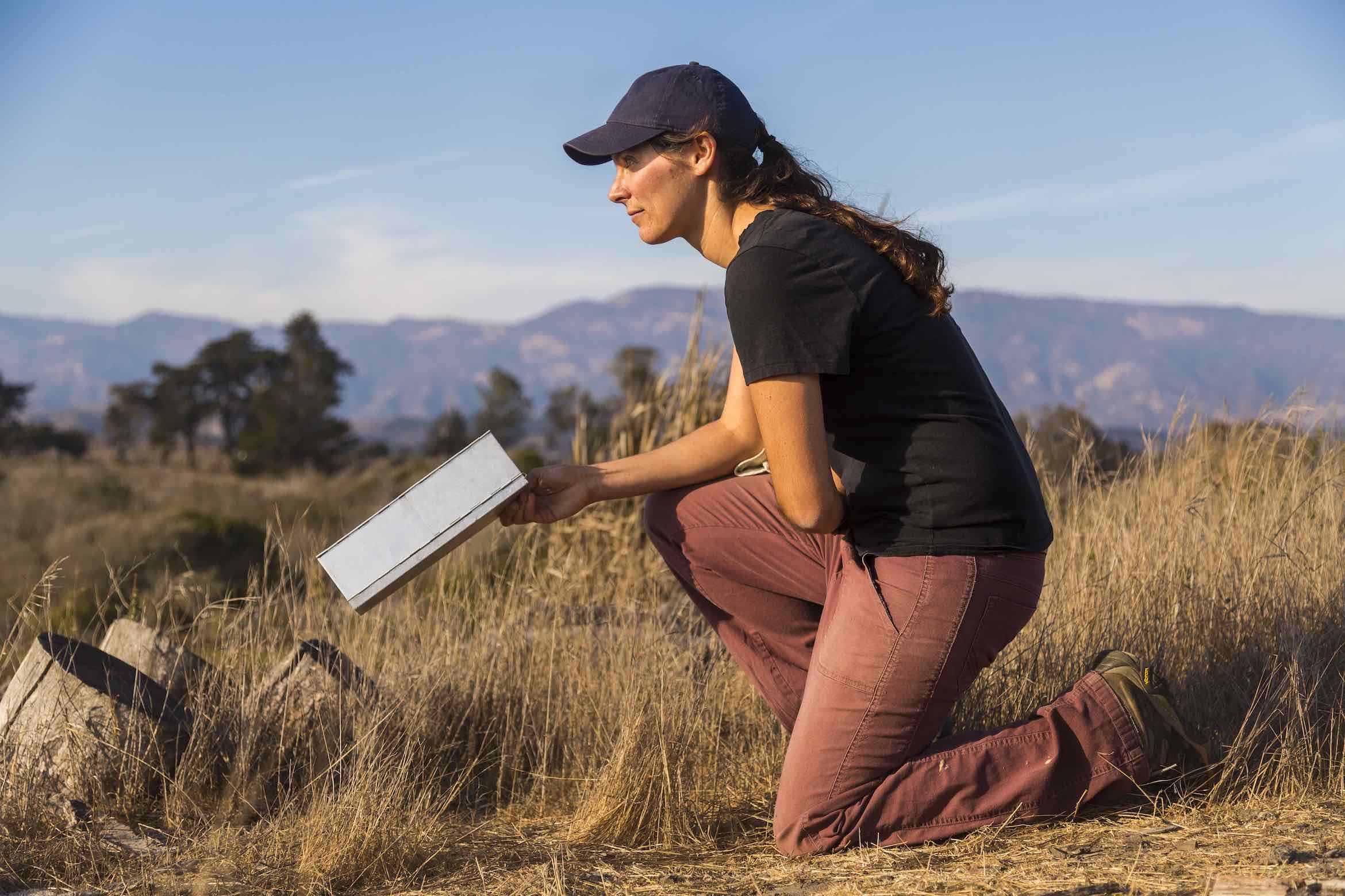 Intern in the field at Coal Oil Point Reserve