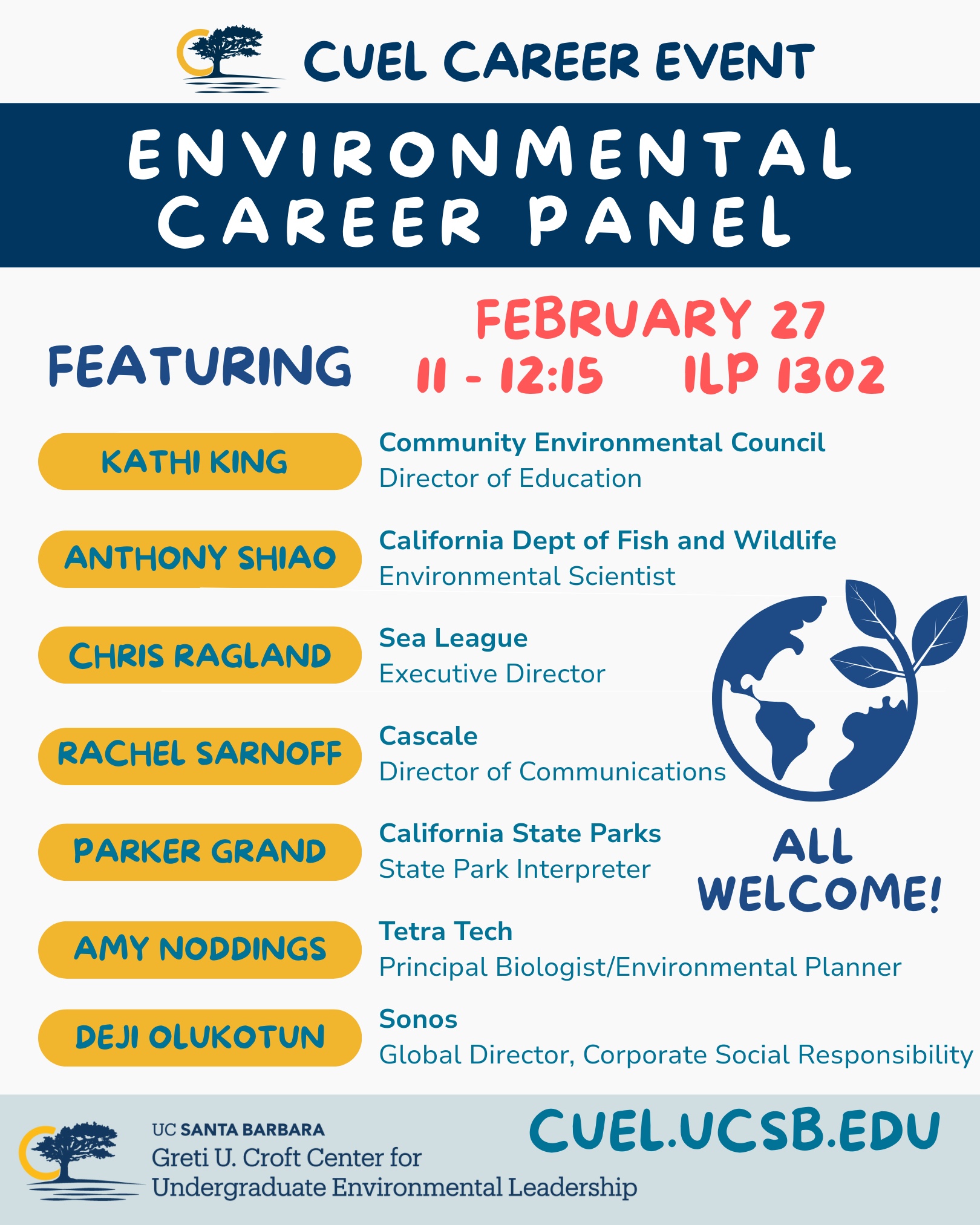 Environmental Career Panel Flyer