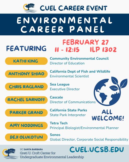 Environmental Career Panel Flyer